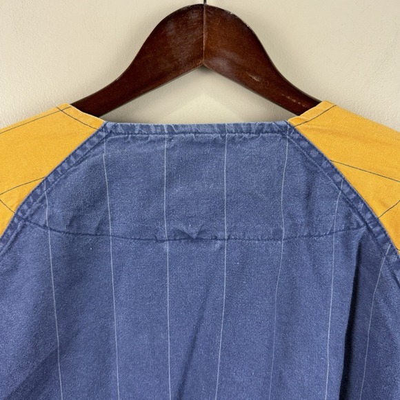 Vintage 1990s Michigan Wolverines Mirage Pin Stripe Baseball Jersey Mens XL - Picture 9 of 11